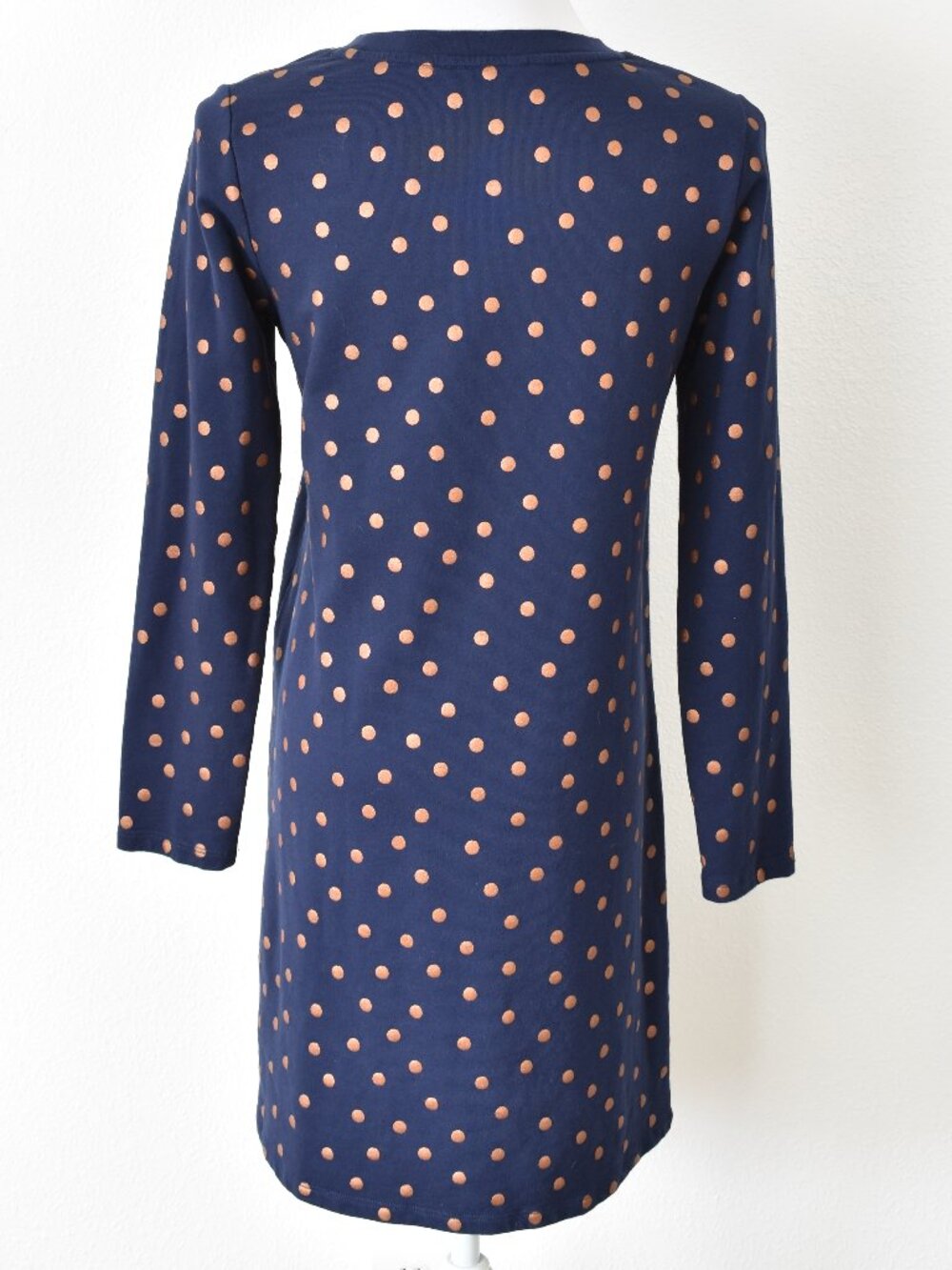 Boden Polka Dot Long Sleeve Sweatshirt Dress - 6 - Picture 5 of 9